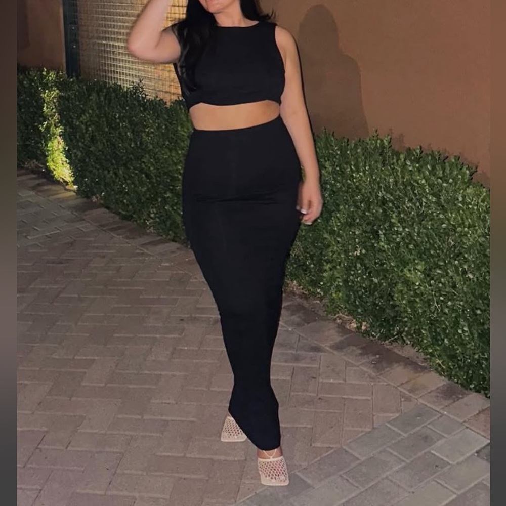 Molly King x Bayse Black Skirt Set